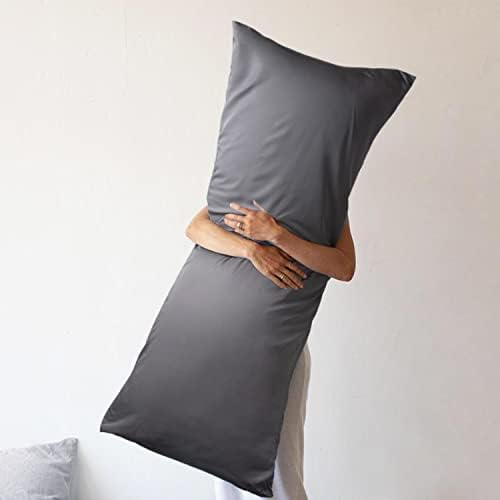 Wishsmile Cool Bamboo Pillowcase 20x54IN Dark Grey