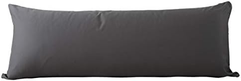 EVOLIVE 300TC 100 Cotton Pillow Cover 21x54 Charcoal Grey