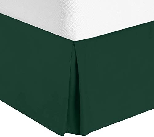 Luxe Hunter Green Queen Bed skirt with 14 drop and 8 pins