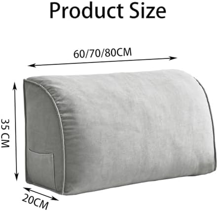 LUXRUB Reading Pillow with Storage Pocket for Bedside and Sofa