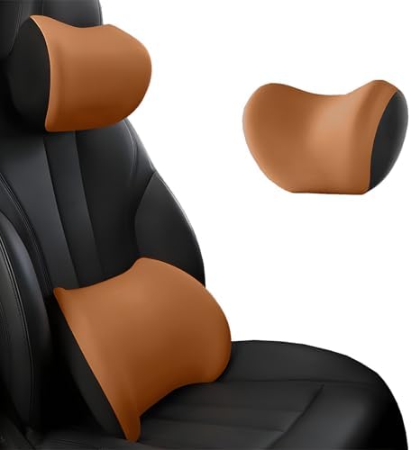 Car Headrest and Lumbar Support Pillow Set