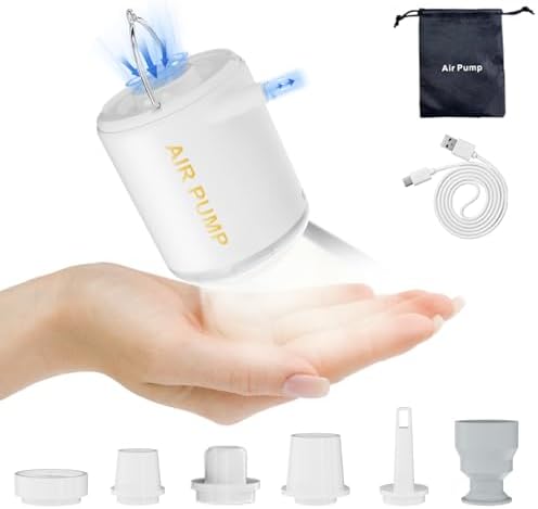 Ultra Mini Air Pump with Light and Rechargeable Battery
