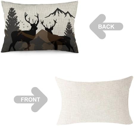 ITFRO Rustic Forest Oil Painting Long Throw Pillow Case