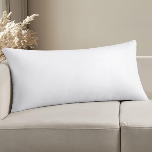 MIULEE 14x36 Inch Premium Lumbar Pillow