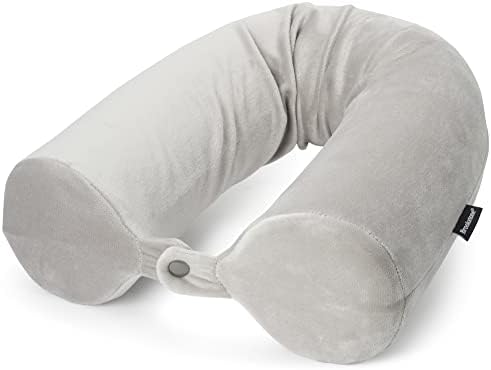 Brookstone Free Form Travel Pillow Grey