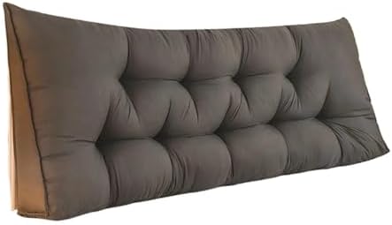 HDNSAUD Triangular Headboard Pillow with Removable Cover Black 120x50x15cm