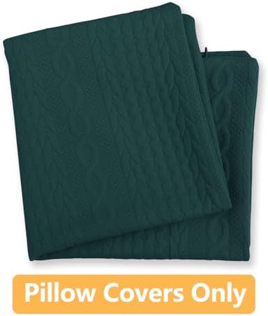 Cikary Dark Green Throw Pillow Covers Set of 2 12x20