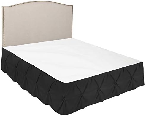 Luxury Black Bed Skirt for Queen Beds