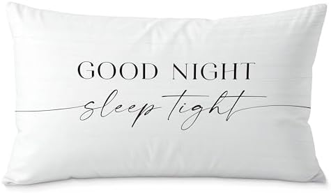 Funny Good Night Sleep Tight Pillow Covers 20x12