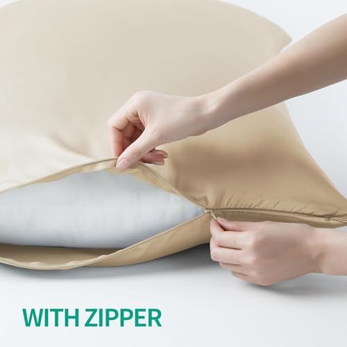 Zaizaihome Bamboo Pillow Protectors For Toddlers 2 Pcs Soft Cool