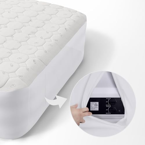 CHILLSUN Queen Mattress Protector Deep Pocket Cool Soft for Sleep