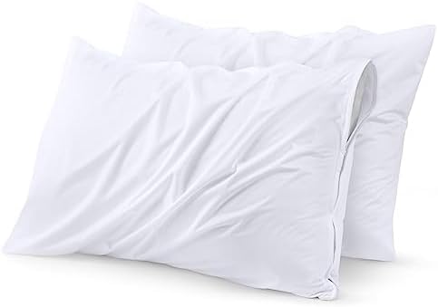 Utopia Bedding 2-Piece Zippered Waterproof Pillow Protectors Queen Size