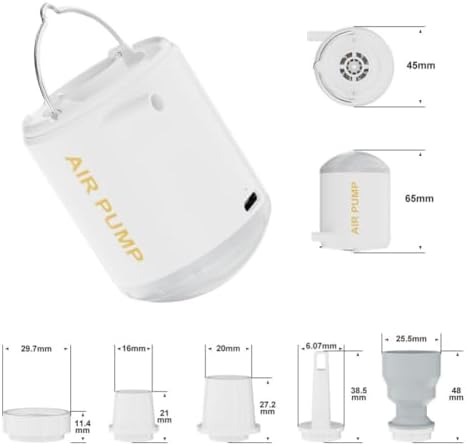 Ultra Mini Air Pump with Light and Rechargeable Battery