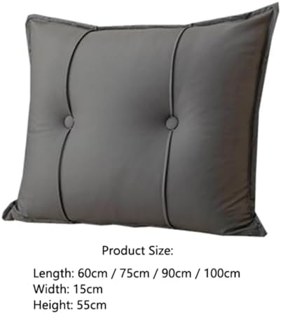 LUXRUB Headboard Backrest Comfort Pillows Gray 100x15x55