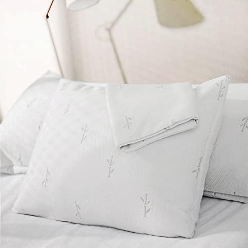 FeelAtHome Cooling Bamboo Pillow Cover - 20x26 inches Waterproof Breathable