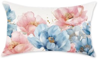 ONWAY Spring Floral Lumbar Pillow Cover