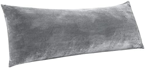 BEDELITE Body Pillow Cover with Zipper Closure Gray