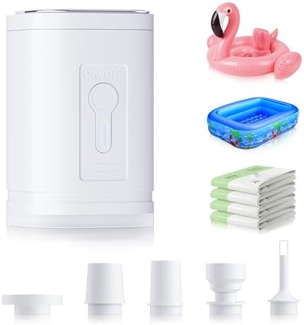 Mini Rechargeable Air Pump with LED Light for Outdoors