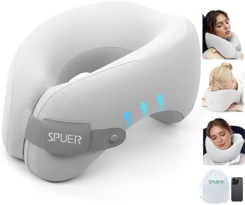SPUER 2-in-1 Memory Foam Travel Neck Pillow