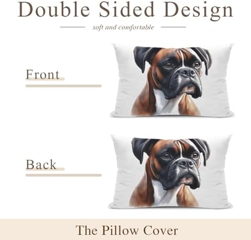 Adorable Dog Rectangle Throw Pillow Cover 12x20 Inch