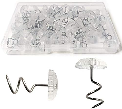 TTSAM Twist Pins with Clear Heads - Secure Bedskirts Drapes and more