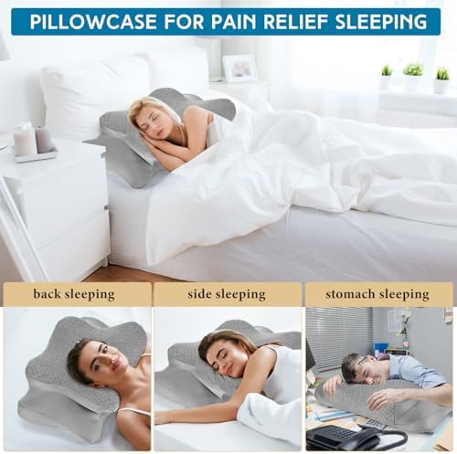 HunnmingRe cervical pillow caseQueen Memory Foam Pillow Case