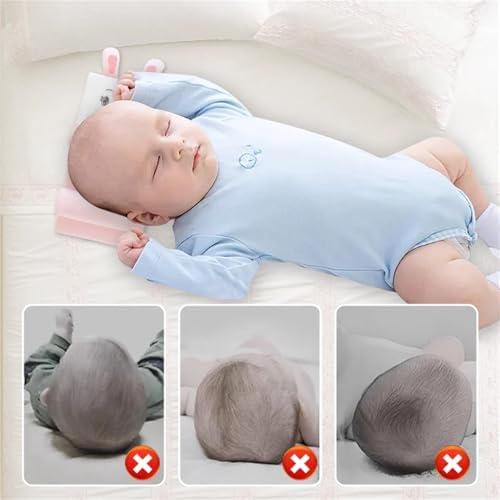 All-Season Breathable Shaping Pillow for Baby Development Pink