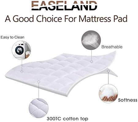EASELAND Queen Mattress Pad with Pillow Top and Cooling Topper