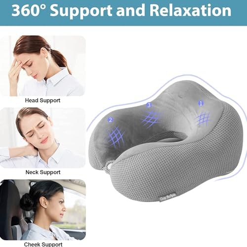 Cozy BoSpin Travel Pillow - Neck Pillow for Camping Travel