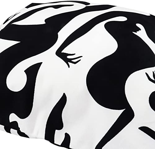 AUTSKY 18x18 Velvet Geometric Throw Pillow Cover Black White