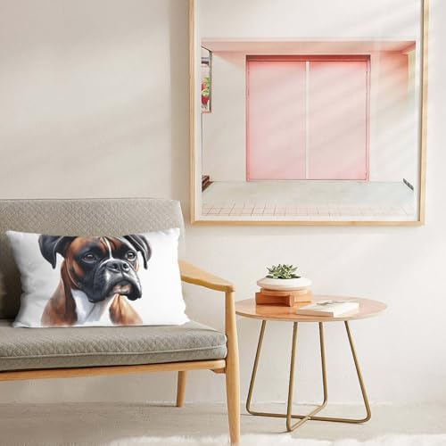 Adorable Dog Rectangle Throw Pillow Cover 12x20 Inch