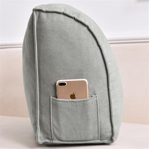 LUXRUB Reading Pillow with Storage Pocket for Bedside and Sofa