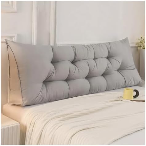 HDNSAUD Triangular Headboard Pillow with Removable Cover Black 120x50x15cm