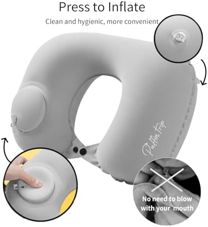 Ultralight Inflatable Travel Pillow with Air Pump