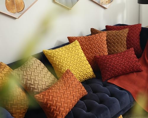 Premium Solid Suede Lumbar Pillow Cover For Sofa Bed Bench 12x20 inches