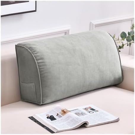 LUXRUB Reading Pillow with Storage Pocket for Bedside and Sofa