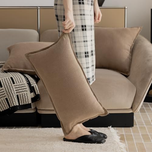 Hckot 12x20 Brown Decorative Pillow Covers