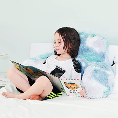 Cozy Fur Backrest Pillow With Arms Perfect Support for Reading