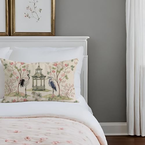 Pandicorn ChinoiserieThrow Pillow Covers 12x20 inch
