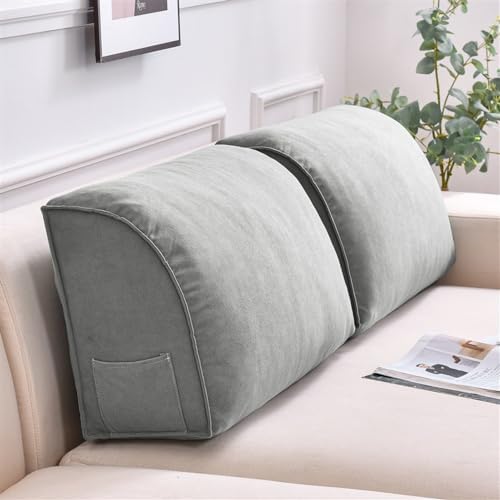 LUXRUB Reading Pillow with Storage Pocket for Bedside and Sofa