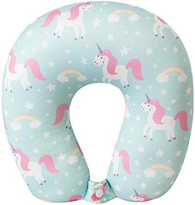 Cloudz Kids Patterned Microbead Airplane Travel Pillow - Unicorn