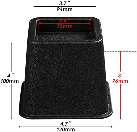 Ihomepark Bed Risers 3-Inch Set of 4