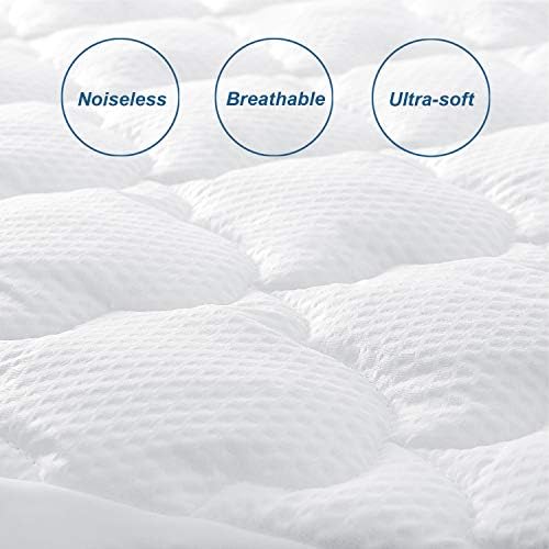 Queen Mattress Pad - Soft Breathable and Noiseless Bedding for Queen Air Mattress