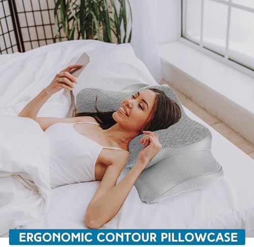 HunnmingRe cervical pillow caseQueen Memory Foam Pillow Case