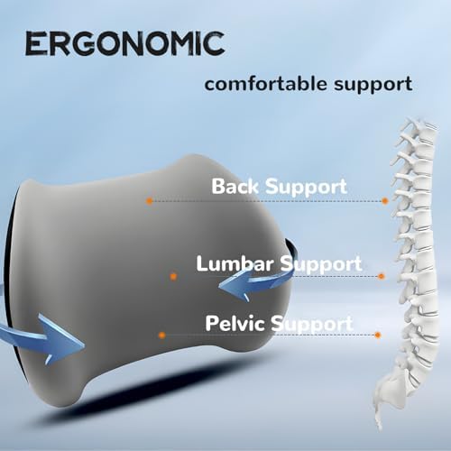 Car Headrest and Lumbar Support Pillow Set
