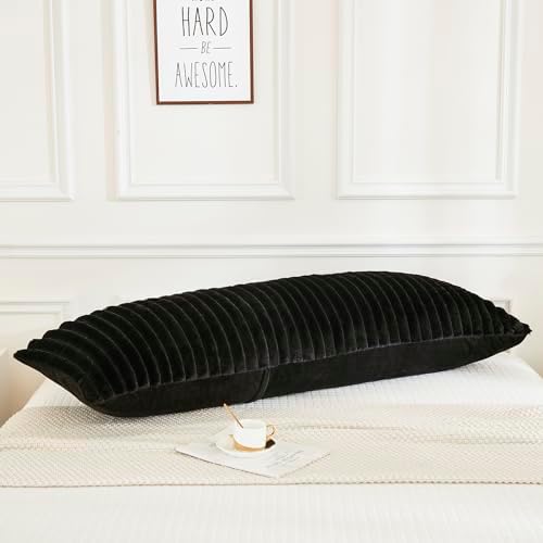 JAUXIO Fluffy Faux Fur Body Pillow Cover