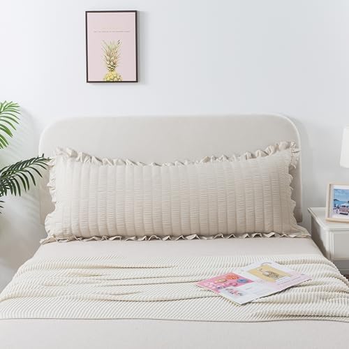 Premium Seersucker Body Pillowcase - Soft Wrinkle-Resistant Boho-Style Bedding