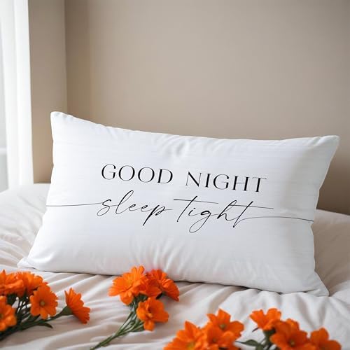 Funny Good Night Sleep Tight Pillow Covers 20x12