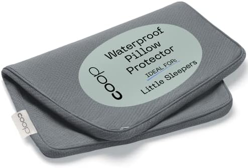 Coop - Cool Toddler Pillow Protector - Waterproof Breathable Machine Washable Grey