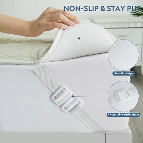 Bamboo-Enhanced RV Mattress Topper for Queen Sleep